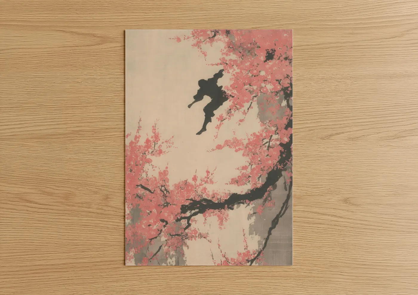 Cherry Blossom Parkour Athletic Wall Art