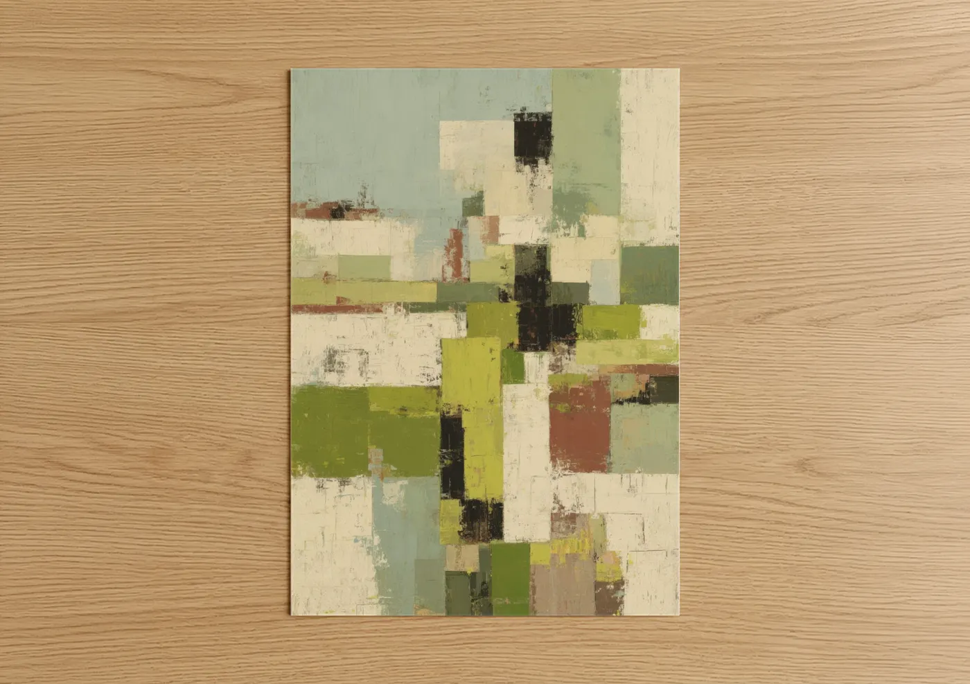 Abstract Vineyard Patchwork Modern Wall Art