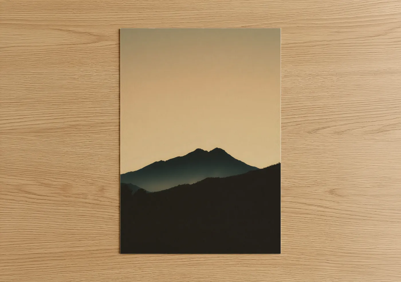 Alpine Mountain Silhouette Sunset Wall Art