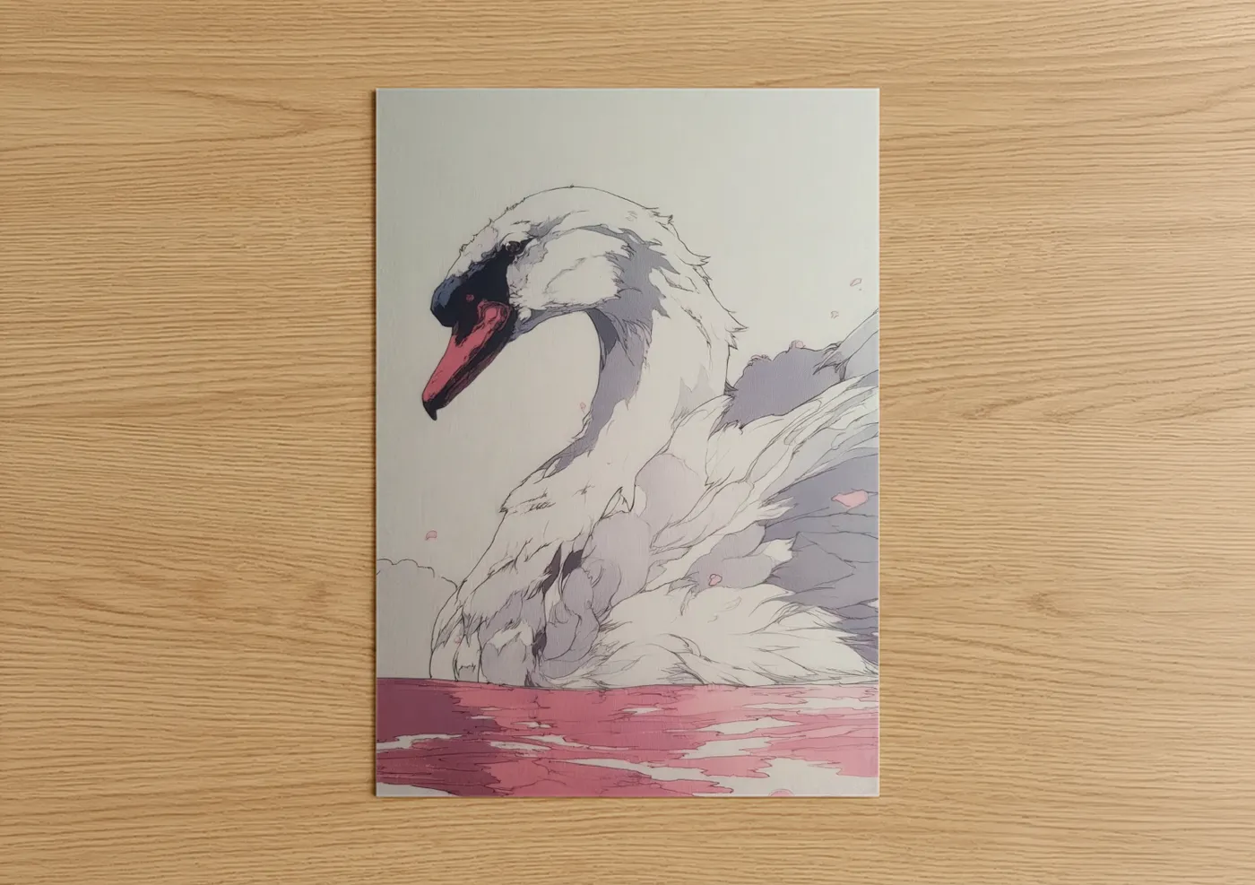 Graceful Swan Watercolor Wall Art