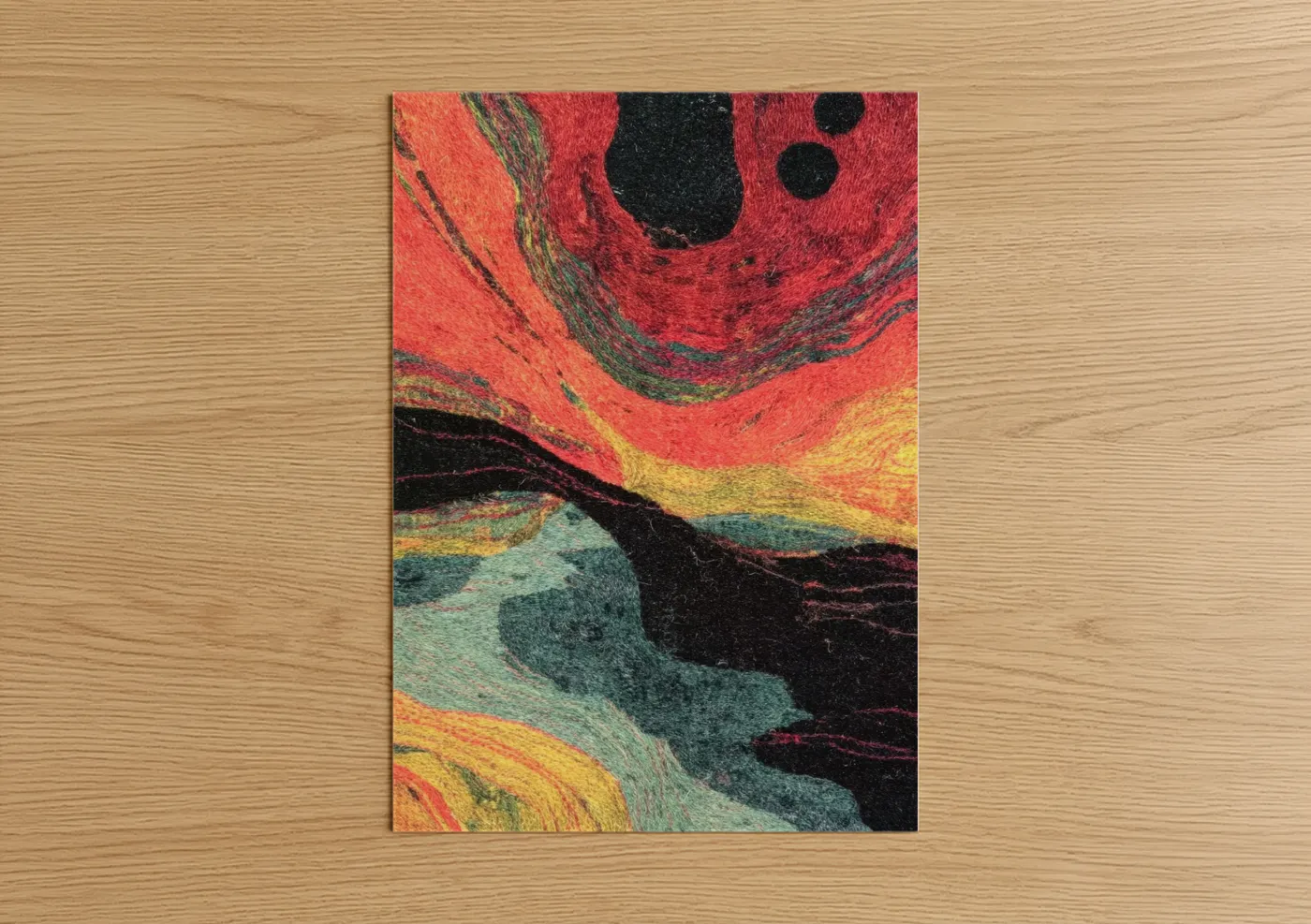 Colorful Textile Weave Abstract Wall Art