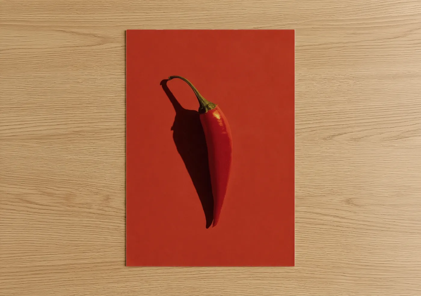 Red Chili Pepper Bold Minimalist Photography Wall Art