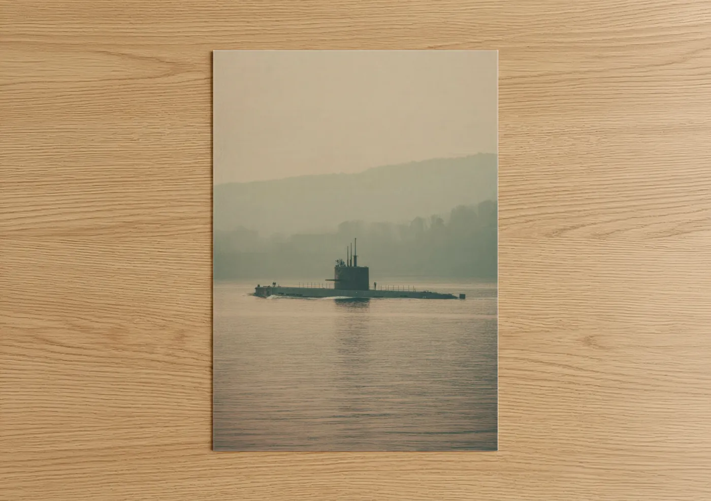 Misty Submarine in Fog Wall Art