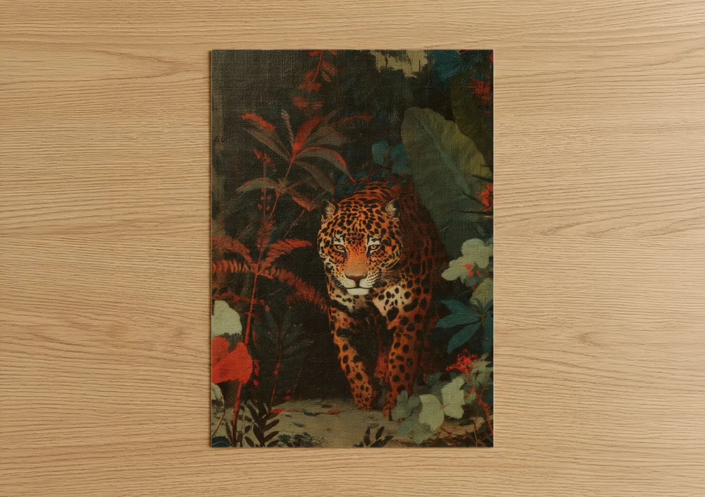 Jungle Jaguar Wildlife Art Print Wall Art