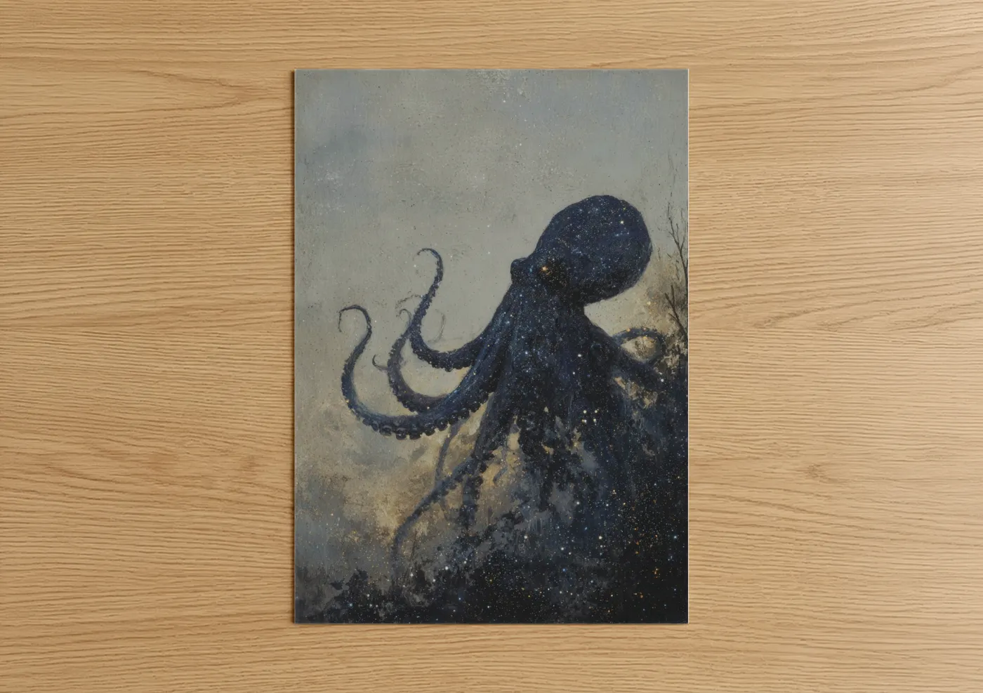 Cosmic Octopus Sea Life Wall Art