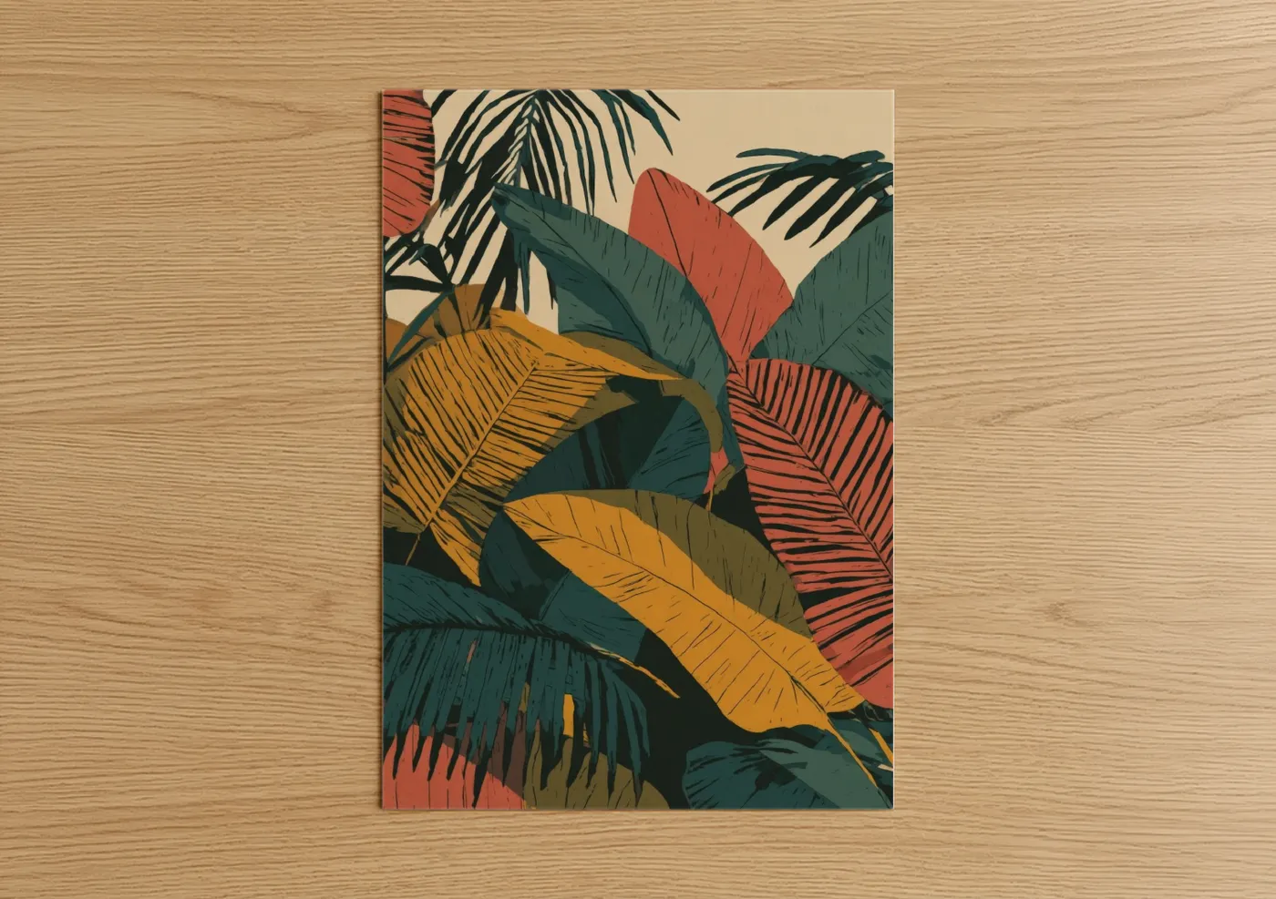 Tropical Palm Forest Abstract Wall Art