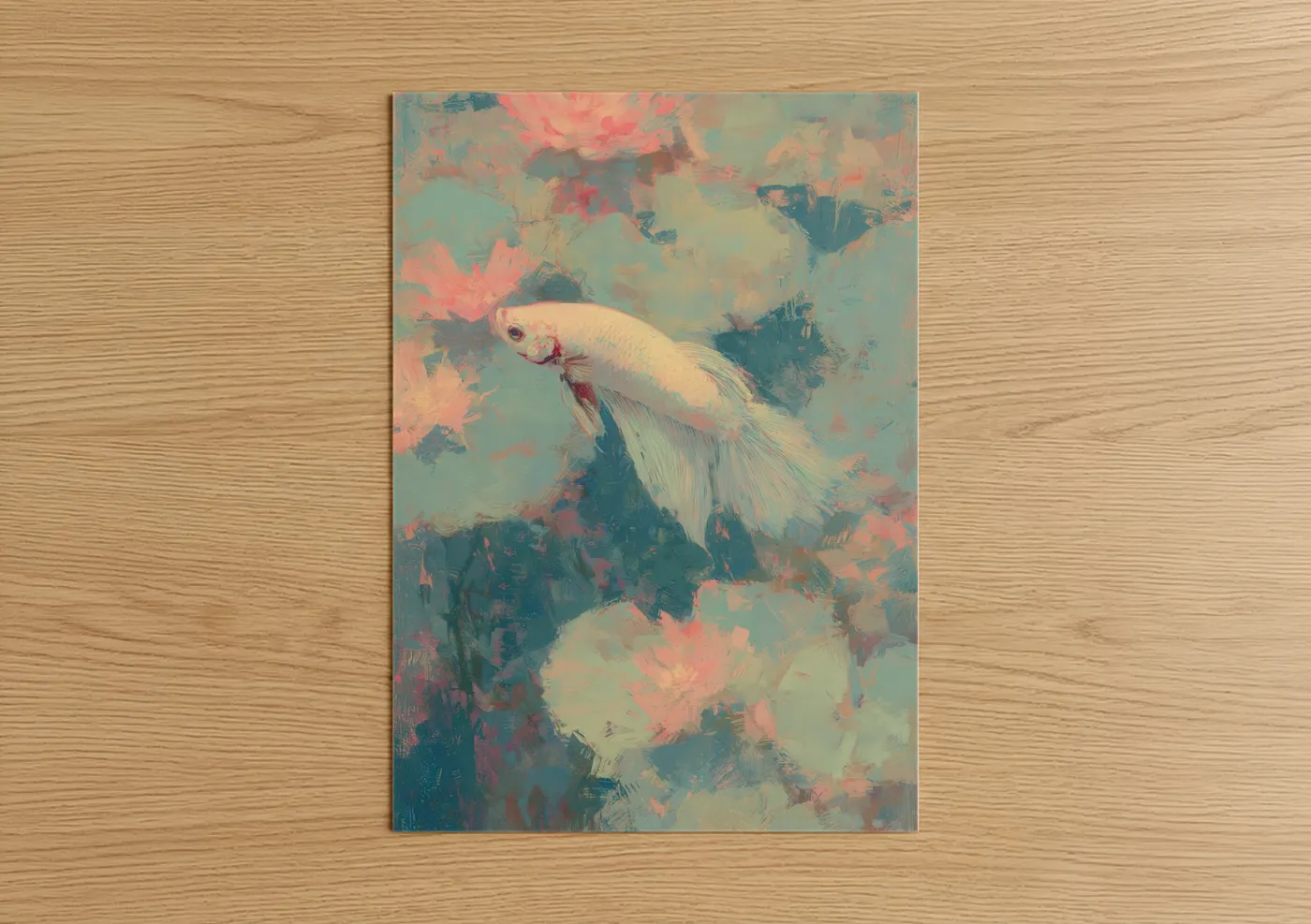 Ethereal Betta Fish Painting Wall Art