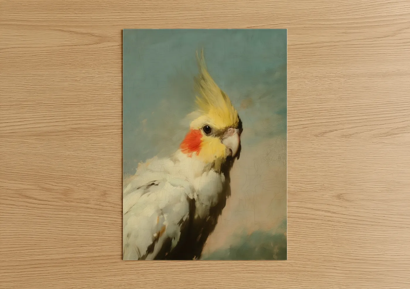 Sulphur-Crested Cockatoo Portrait Painting Wall Art