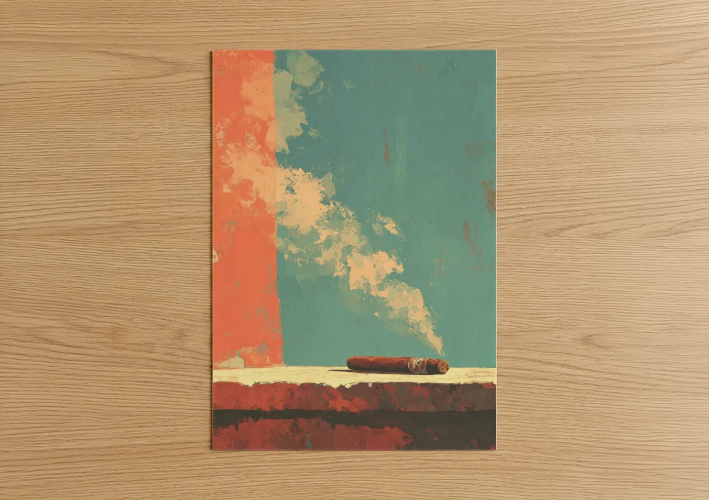 Vintage Cigar Abstract Art Retro Wall Art
