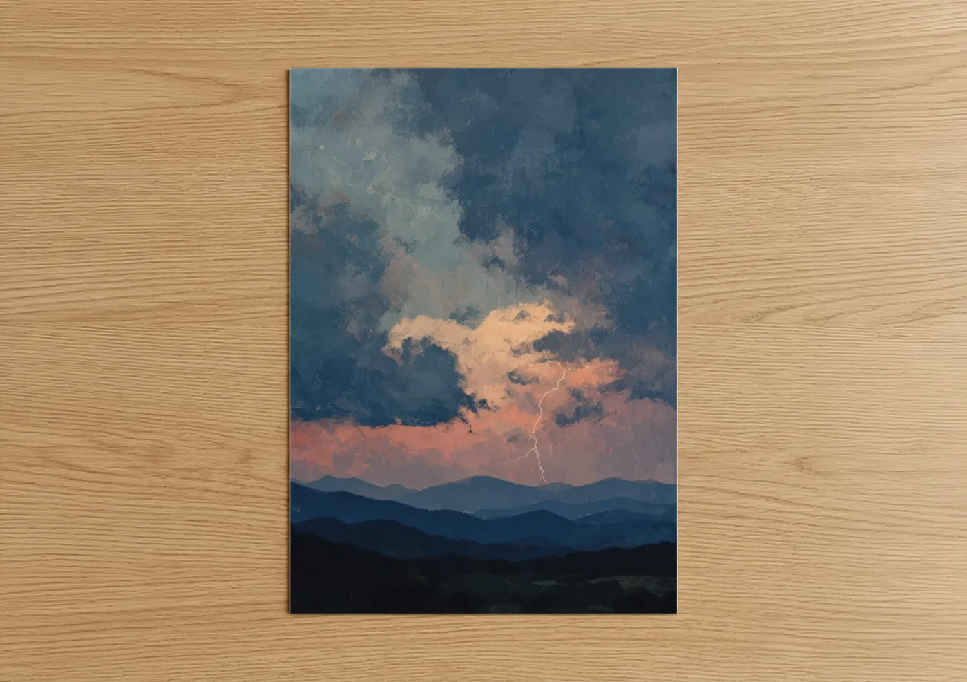 Blue Ridge Mountains Storm Lightning Wall Art
