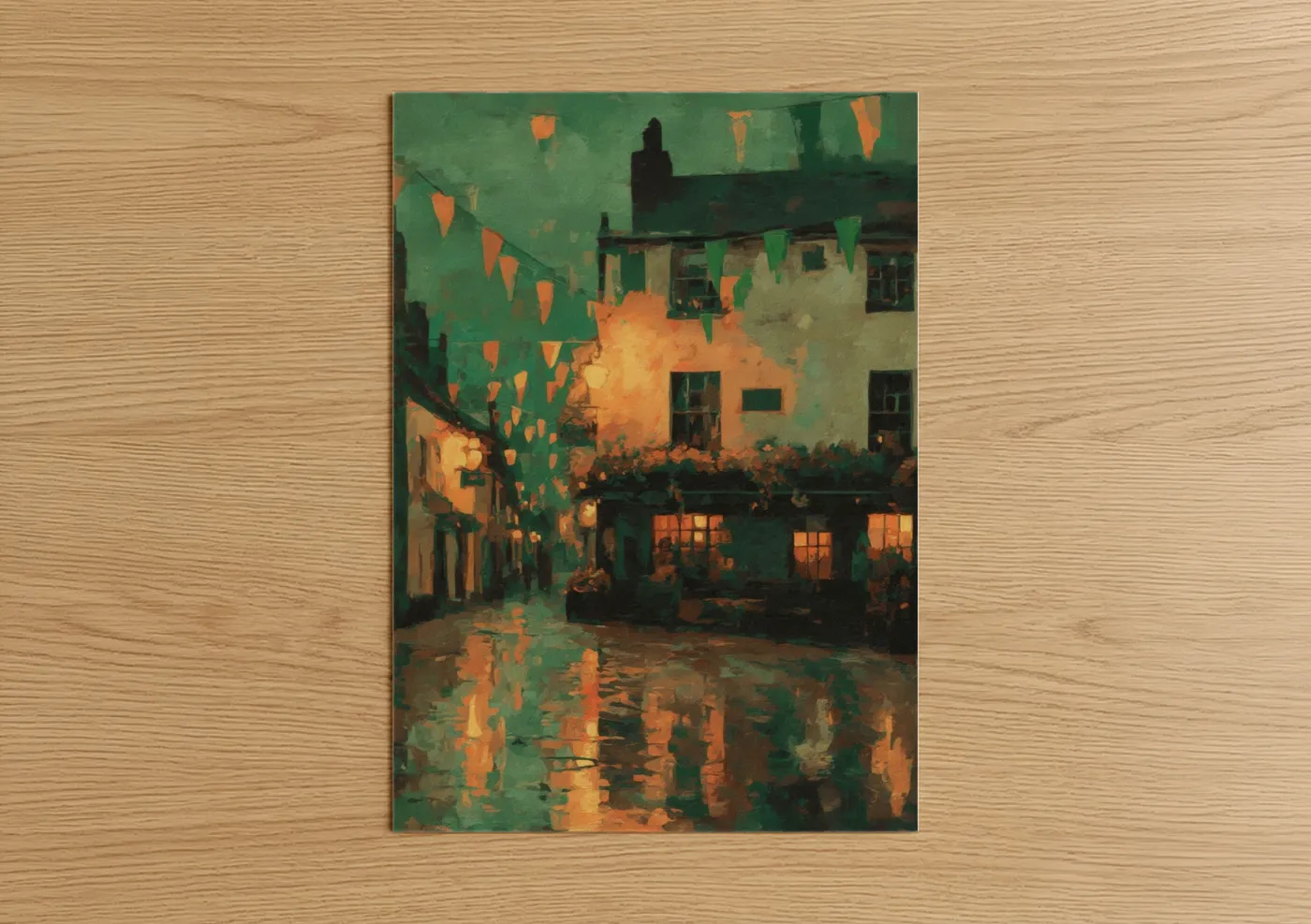 St Patrick's Day Lantern Festival Street Wall Art