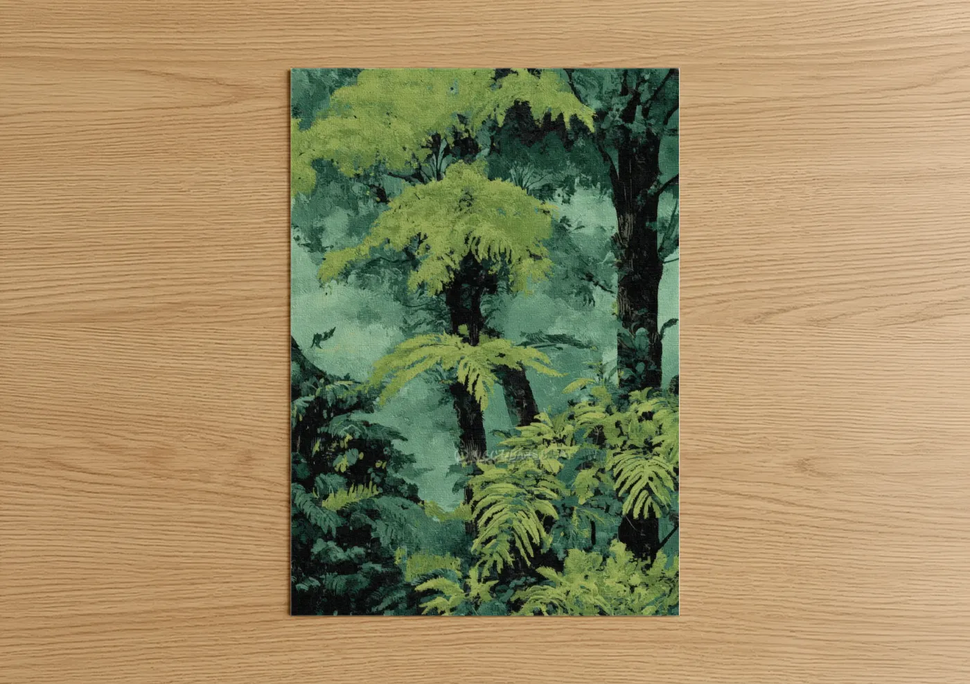Luminous Forest Canopy Abstract Wall Art