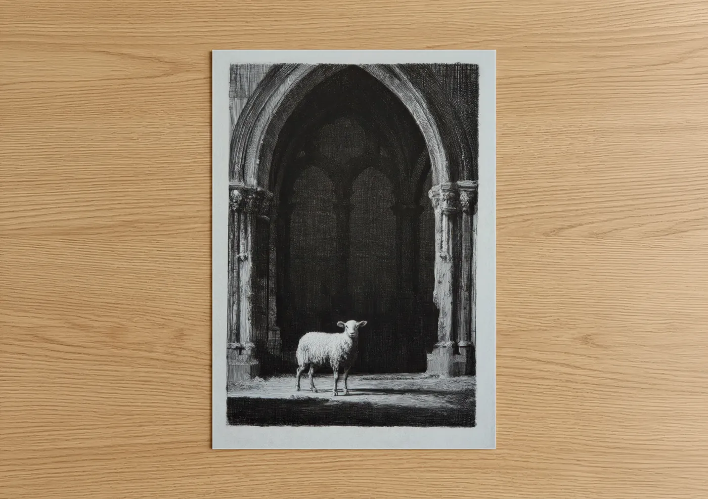 White Sheep Gothic Architecture Wall Art