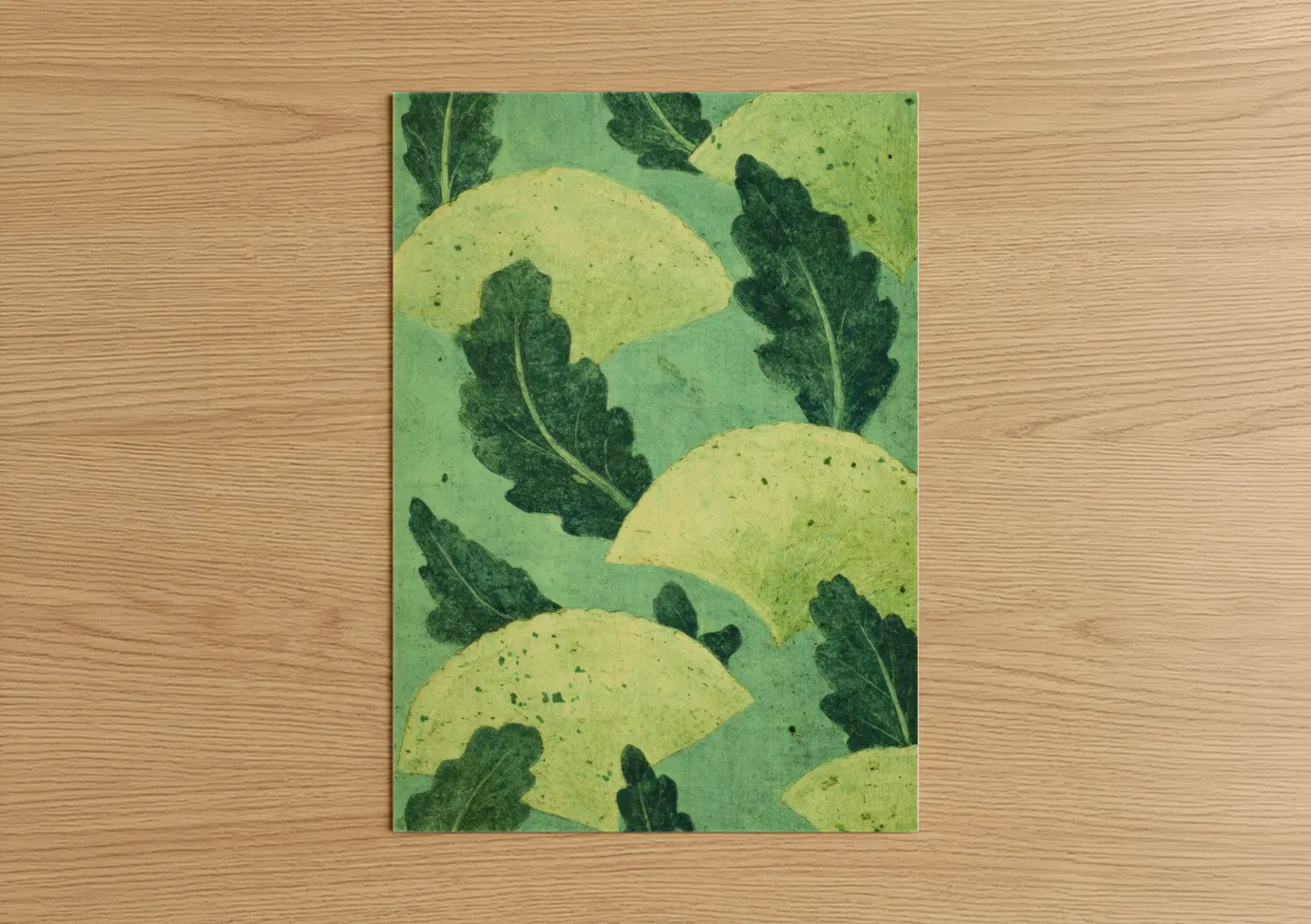 Yellow Pasta Leaves Botanical Wall Art