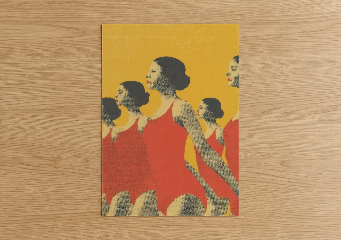 Vintage Synchronized Swimming Art Deco Wall Art