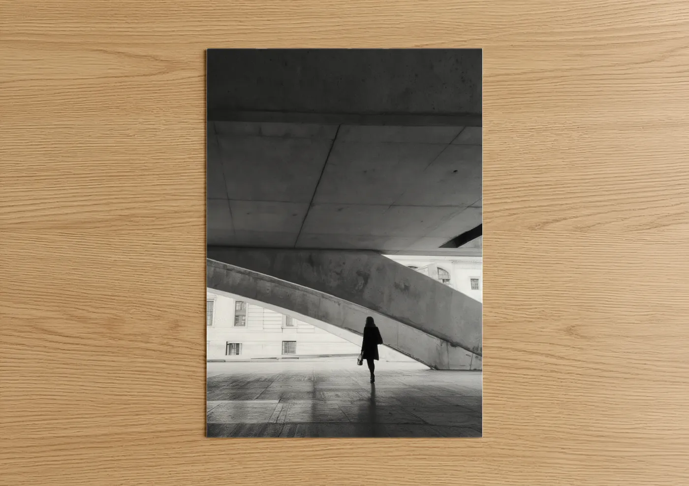 Solitary Figure Abstract Architecture Wall Art
