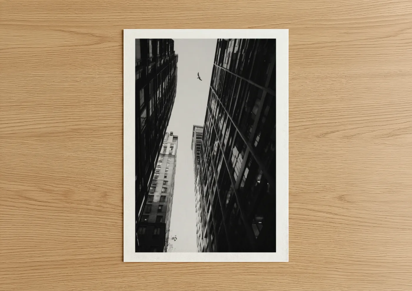 Urban Canyon Black and White Architecture Wall Art