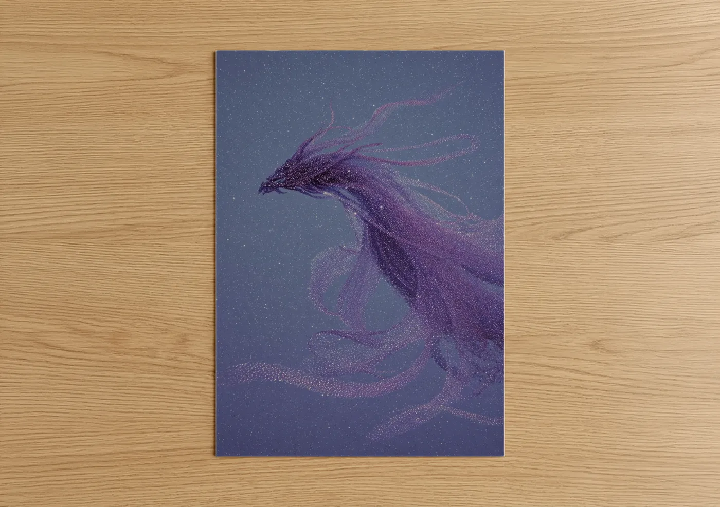 Cosmic Dragon Night Sky Wall Art
