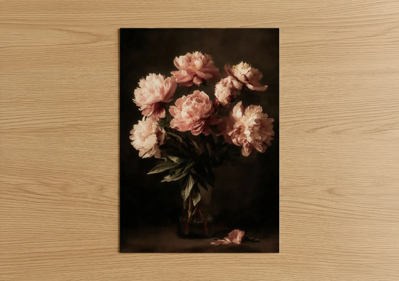 Romantic Peony Bouquet Vintage Floral Wall Art