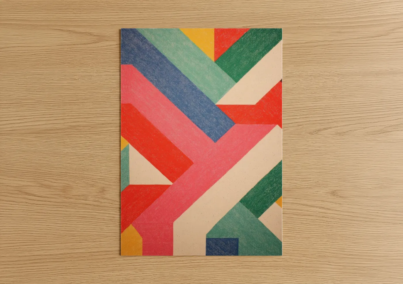 Vibrant Chevron Geometric Abstract Wall Art