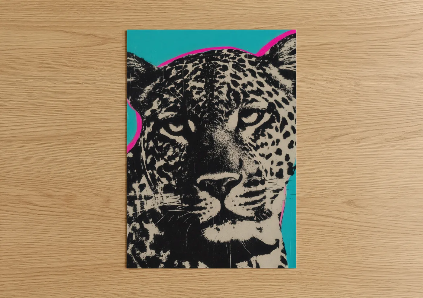 Neon Leopard Pop Art Wildlife Wall Art