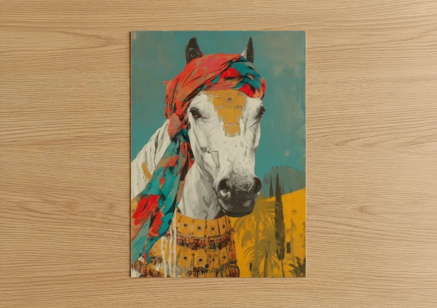 Ornate Arabian Horse Portrait Wall Art