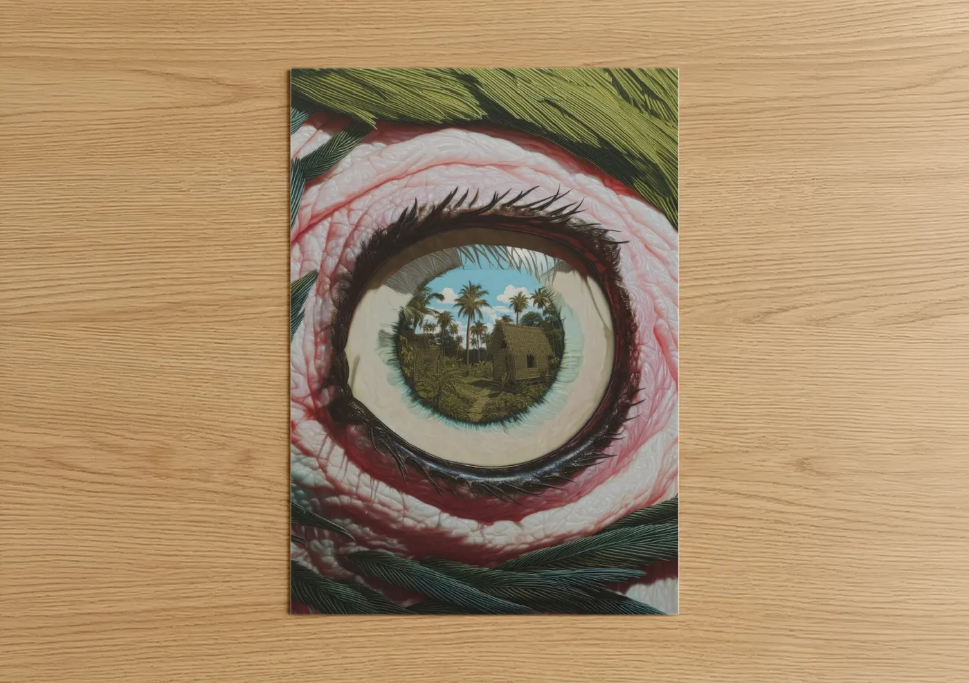 Macaw Eye Tropical Reflection Wall Art