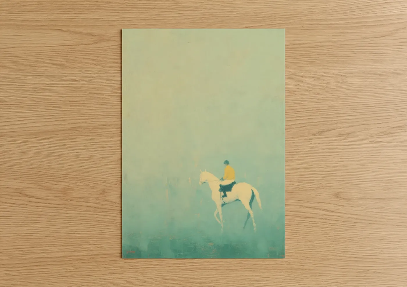 Horse Racing in Misty Morning Light Wall Art