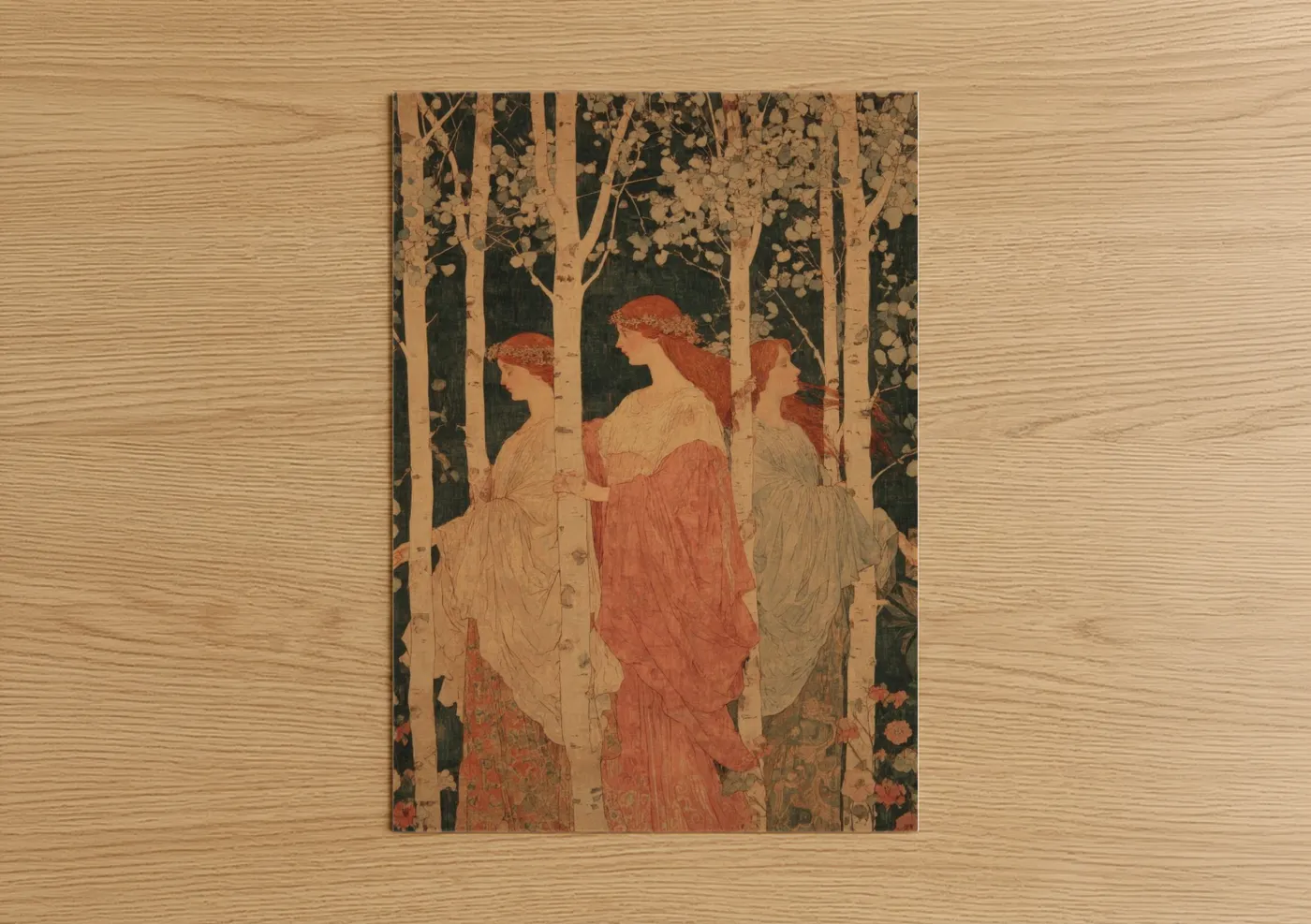 Wiccan Forest Priestesses Art Deco Wall Art
