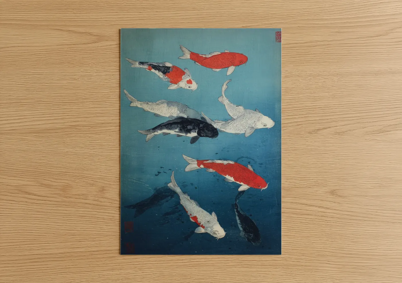Koi Fish Harmony Japanese Wall Art