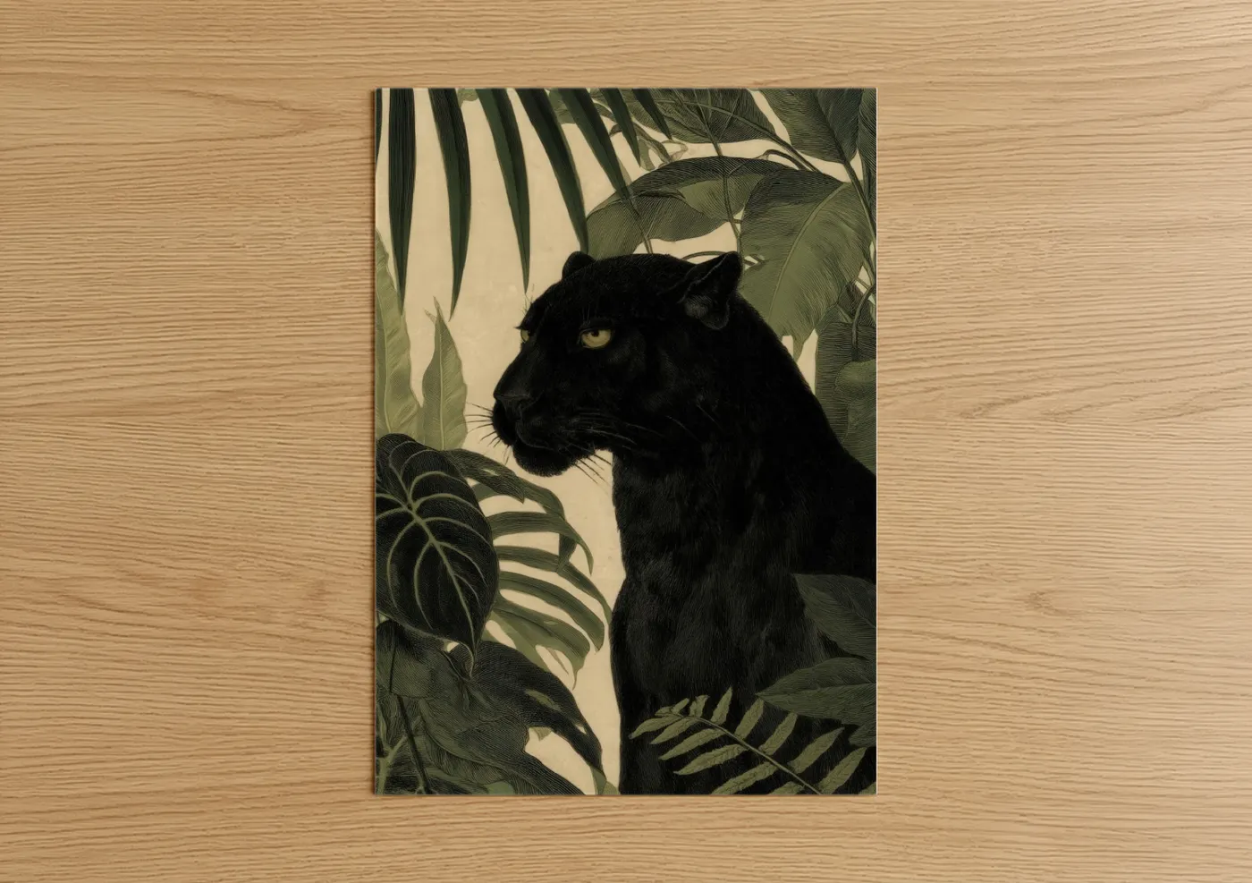 Black Panther Jungle Botanical Wall Art