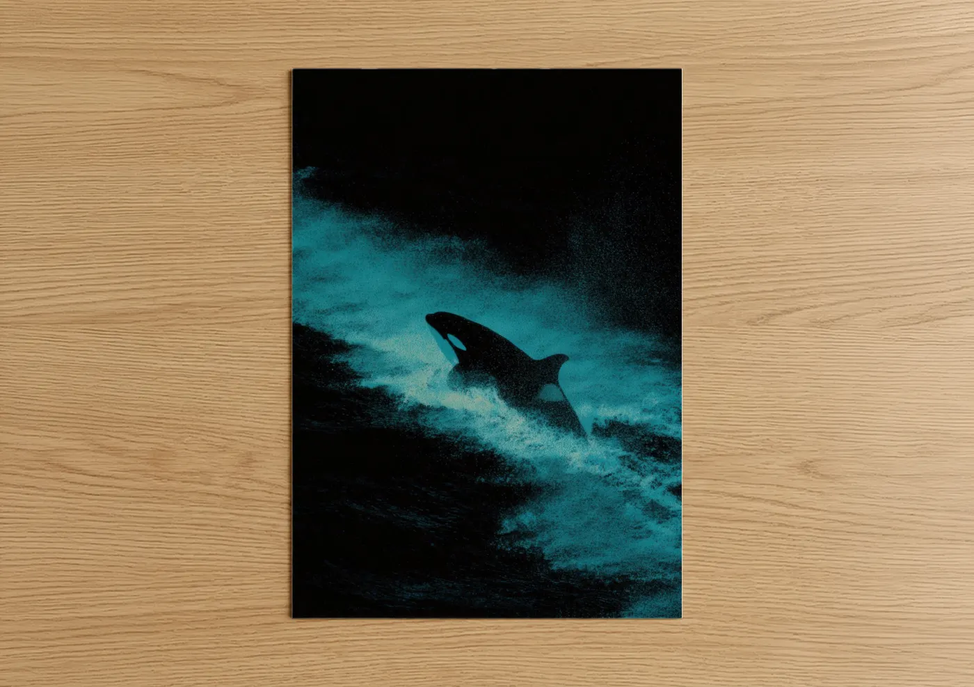 Luminous Orca Whale Ocean Wall Art