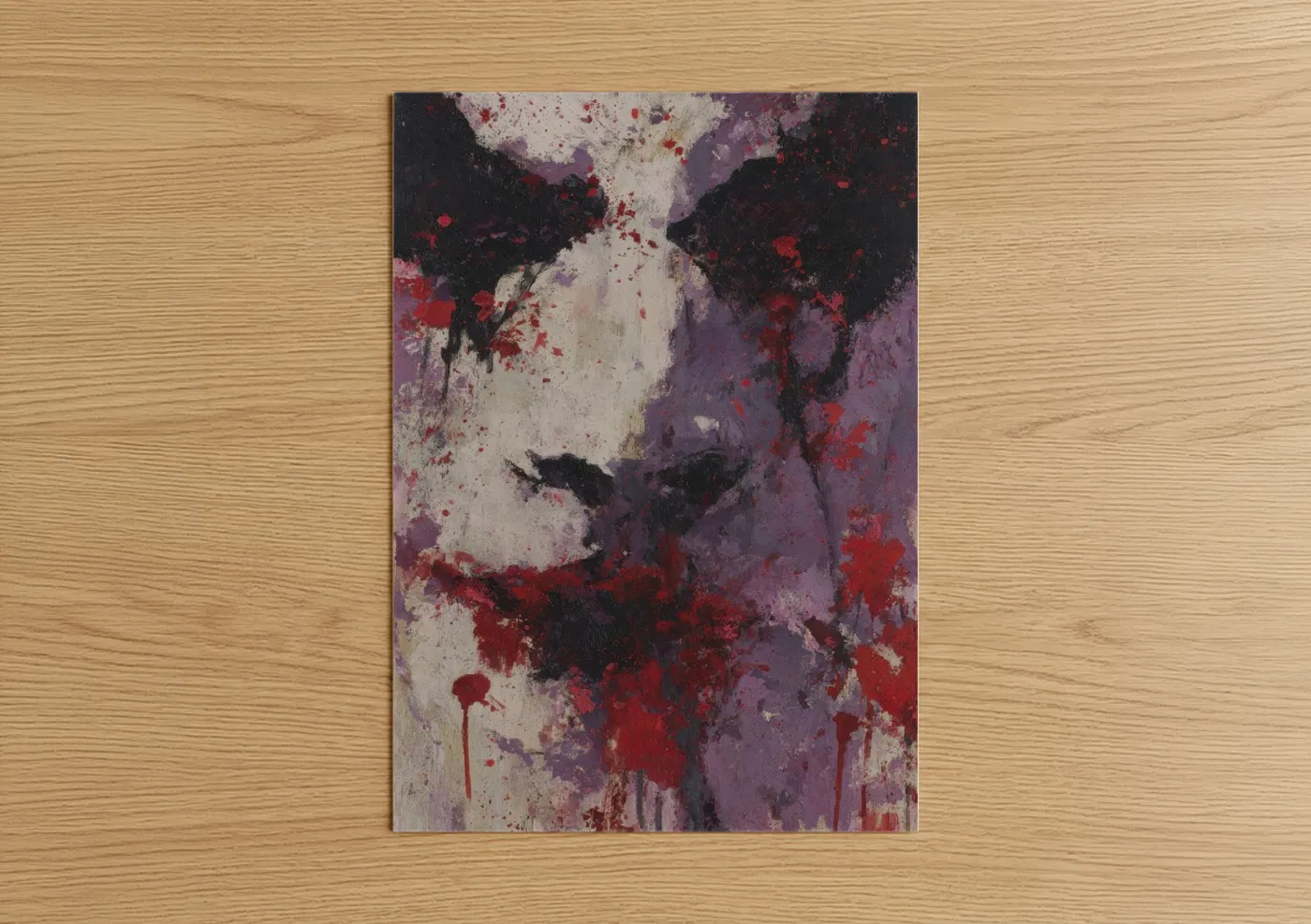 Crimson Vampire Abstract Wall Art