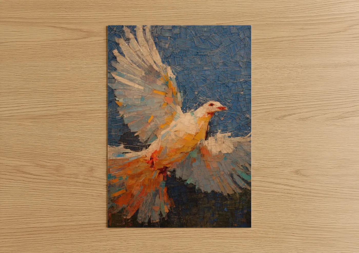 Geometric Dove Abstract Art Wall Art
