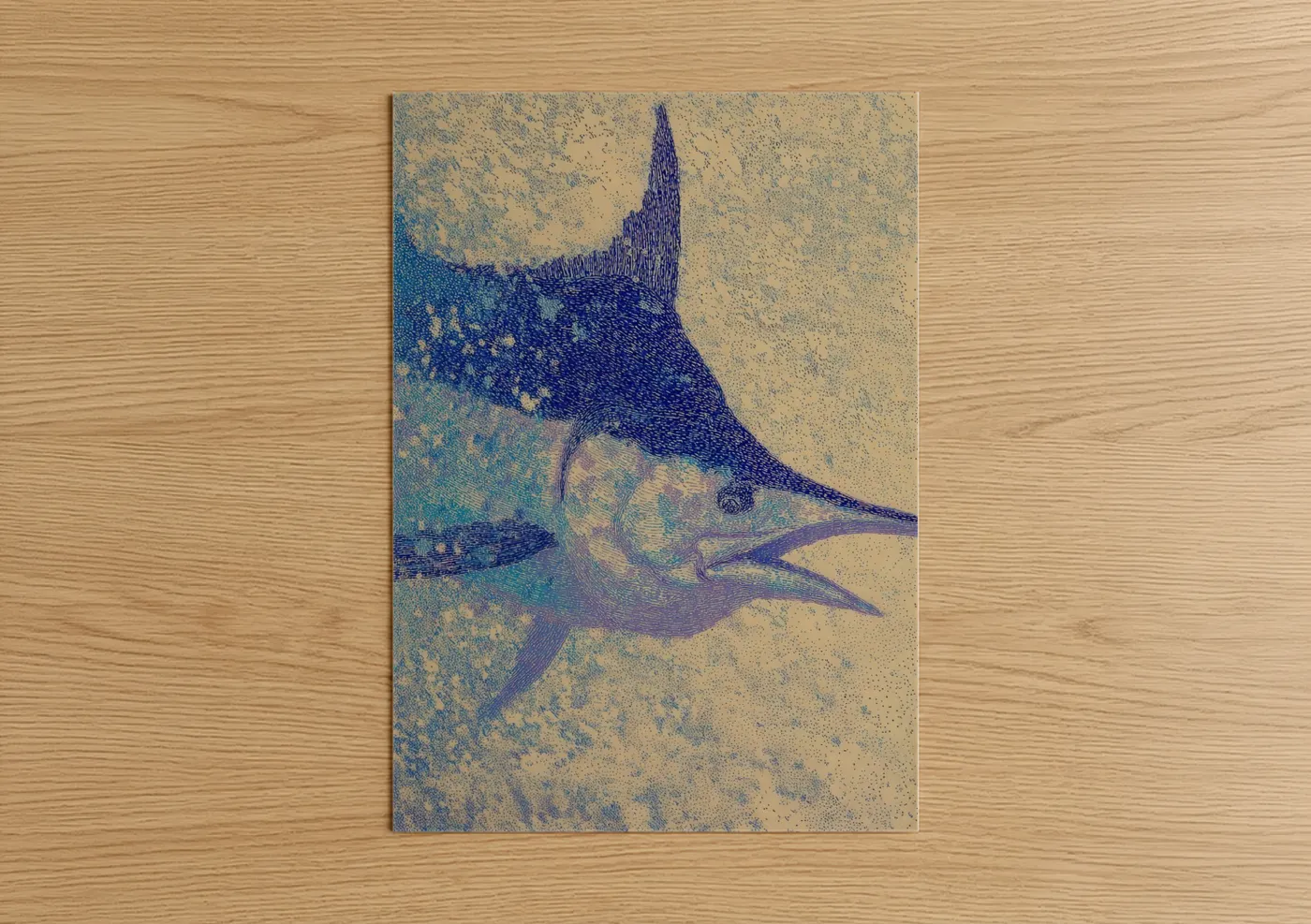 Azure Marlin Salt Water Fish Wall Art