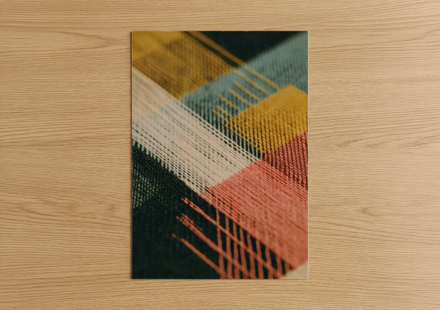 Colorful Woven Fabric Close-Up Texture Wall Art
