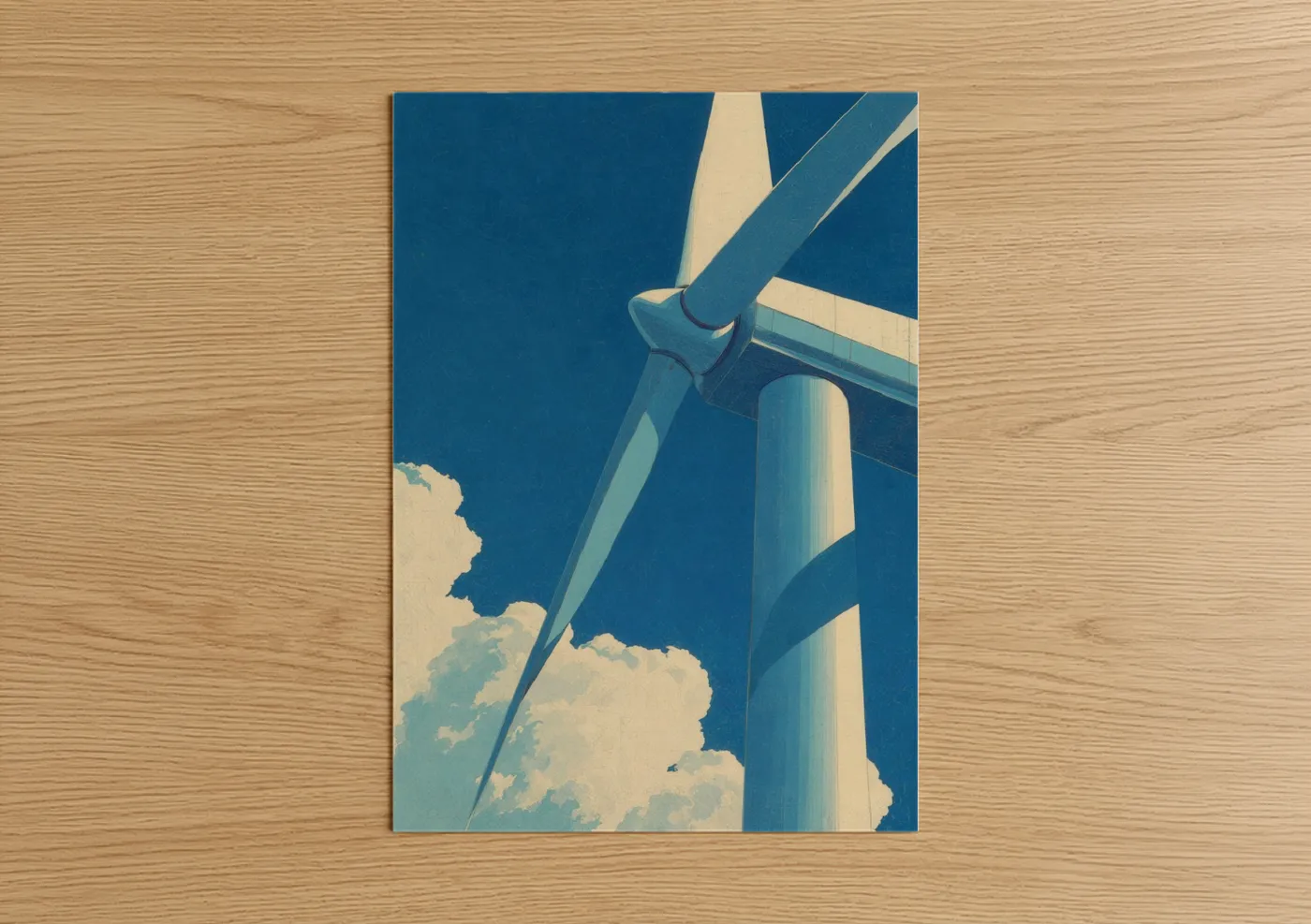 Modern Wind Turbine Sky Architecture Wall Art