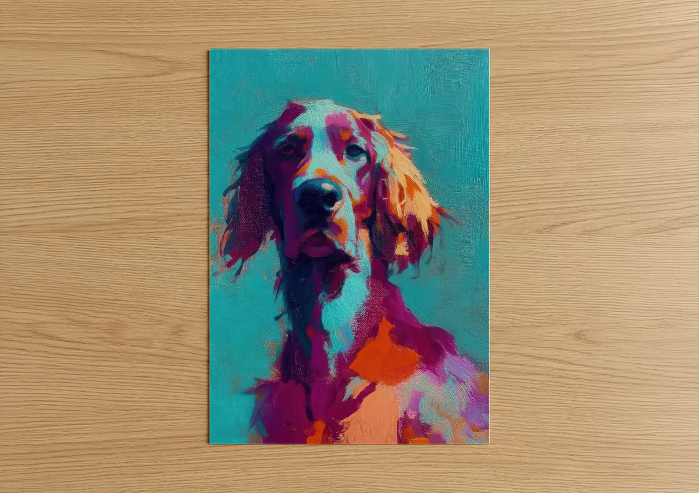 Colorful Setter Portrait Modern Wall Art