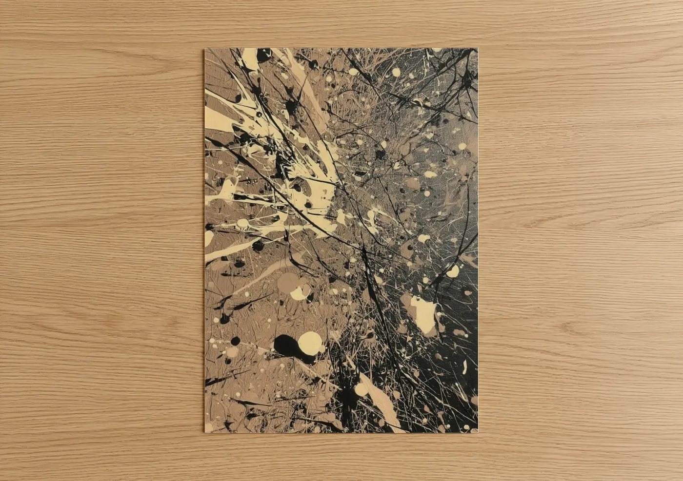 Abstract Cosmic Splatter Modern Wall Art