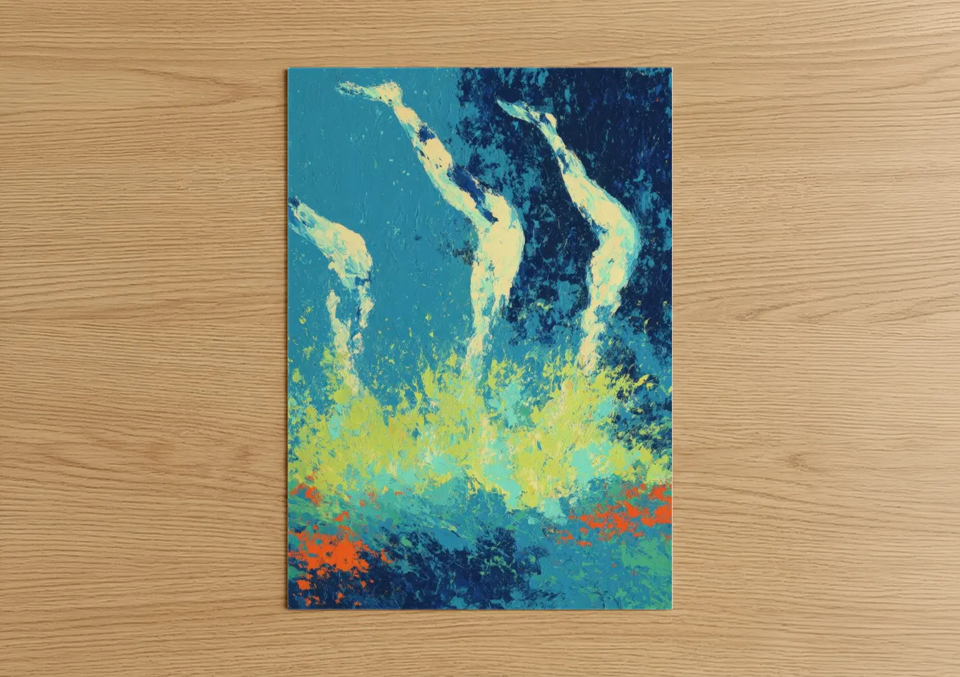 Synchronized Swimming Abstract Wall Art