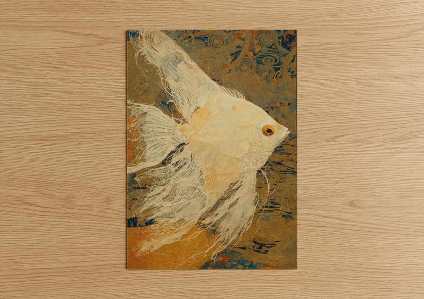 Cream Angel Fish Aquarium Wall Art