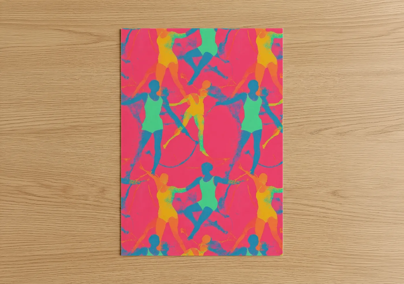 Vibrant Gymnastics Athletes Colorful Wall Art