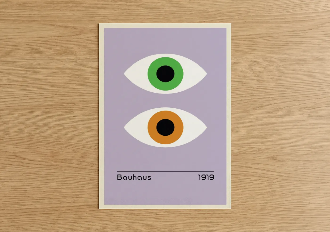 Twin Eyes Abstract Geometric Wall Art