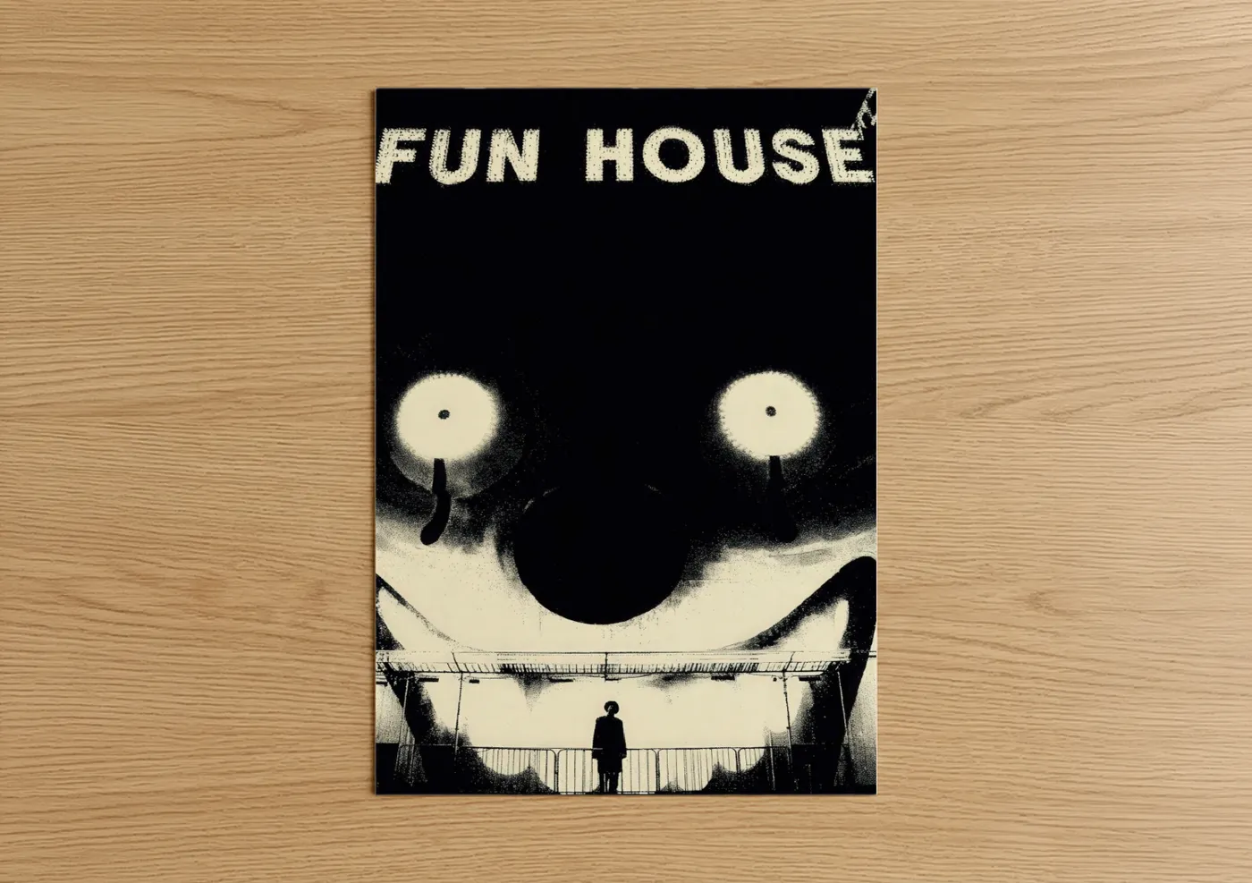 Carnival Funhouse Art Creepy Wall Art