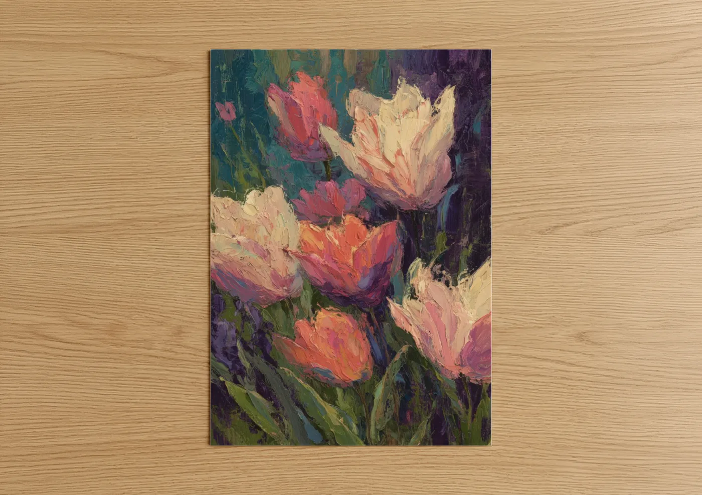Vibrant Tulip Medley Impressionist Wall Art
