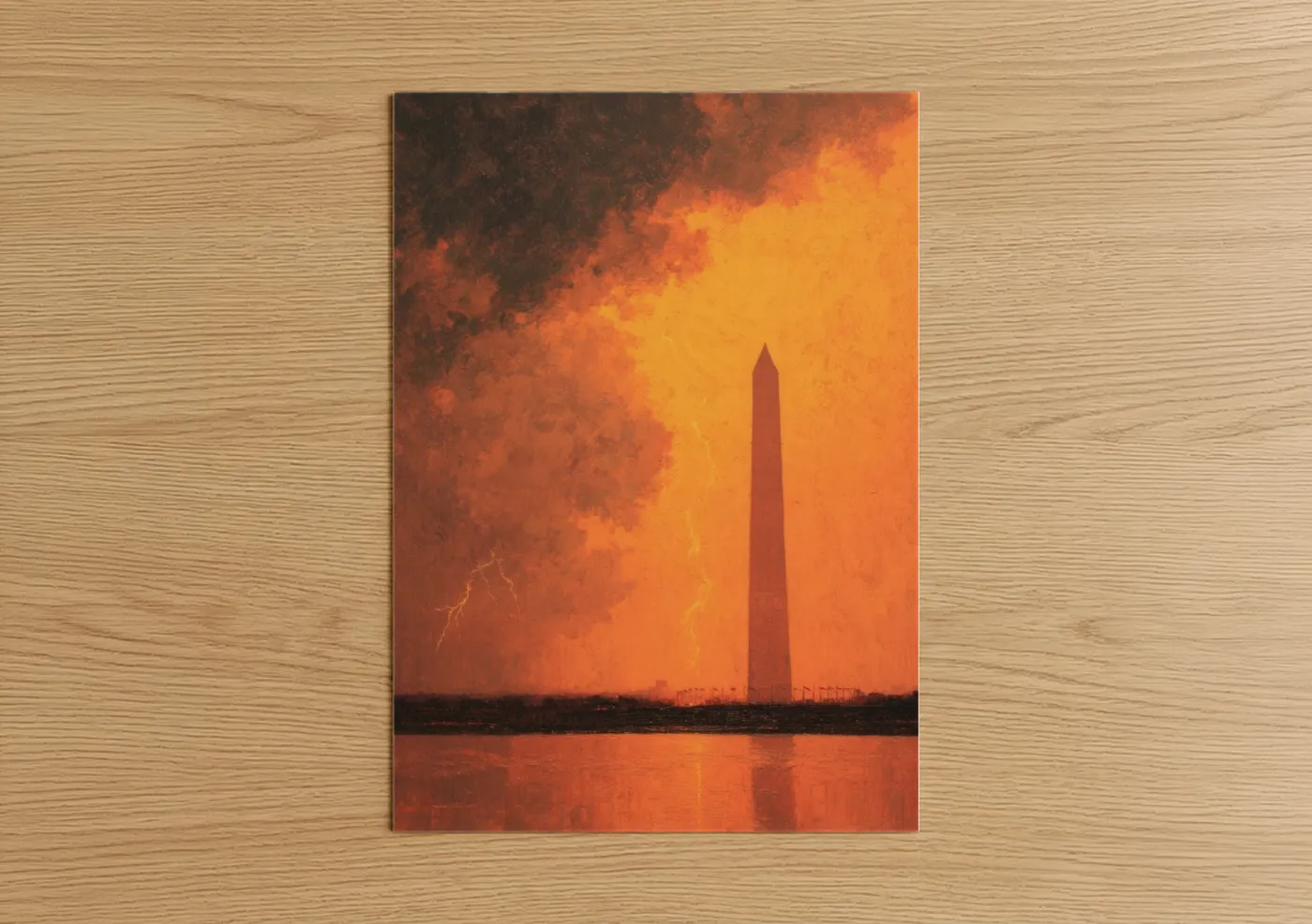 Washington Monument Dramatic Sunset Wall Art