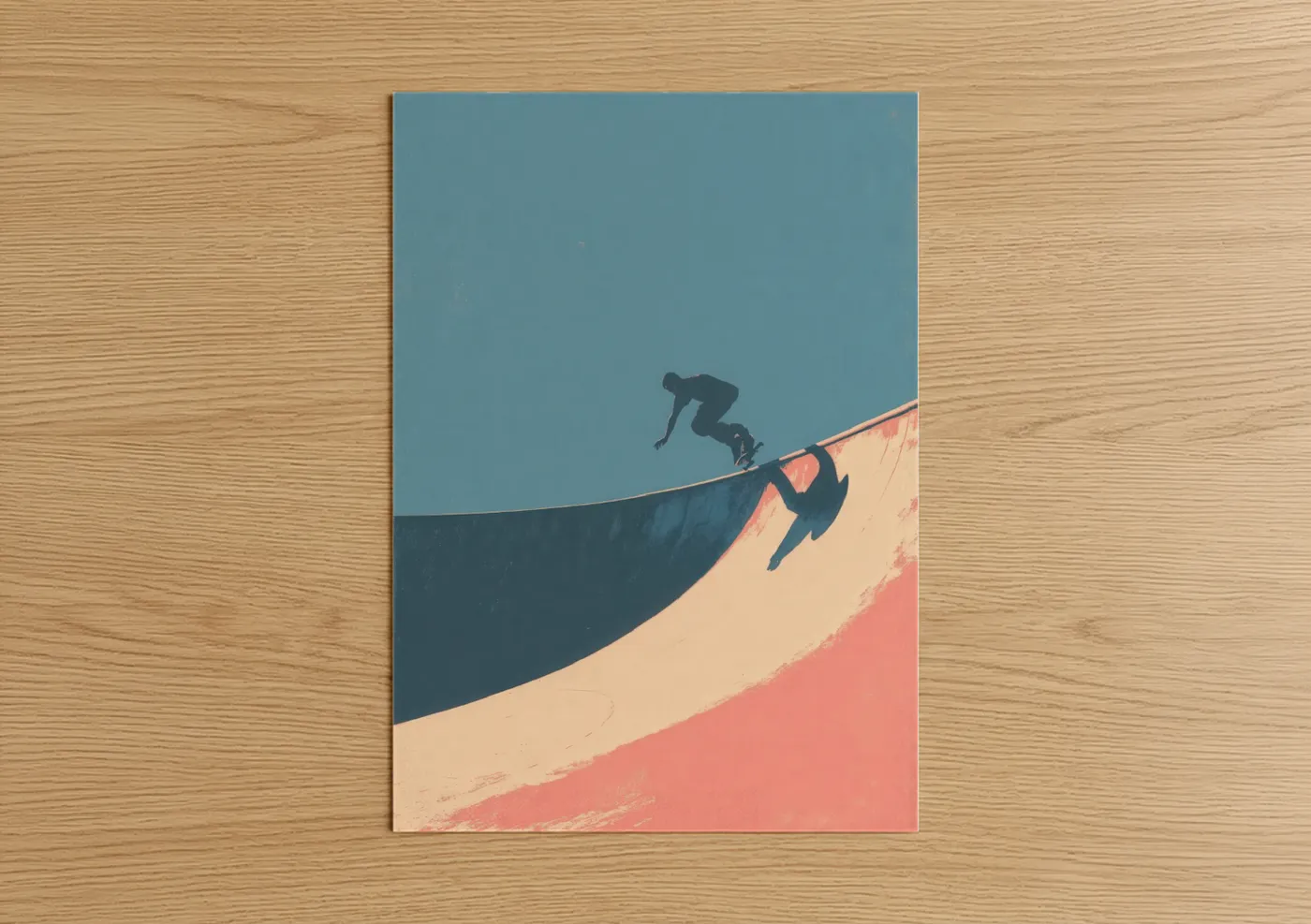 Skateboarding Bowl Rider Urban Sport Wall Art