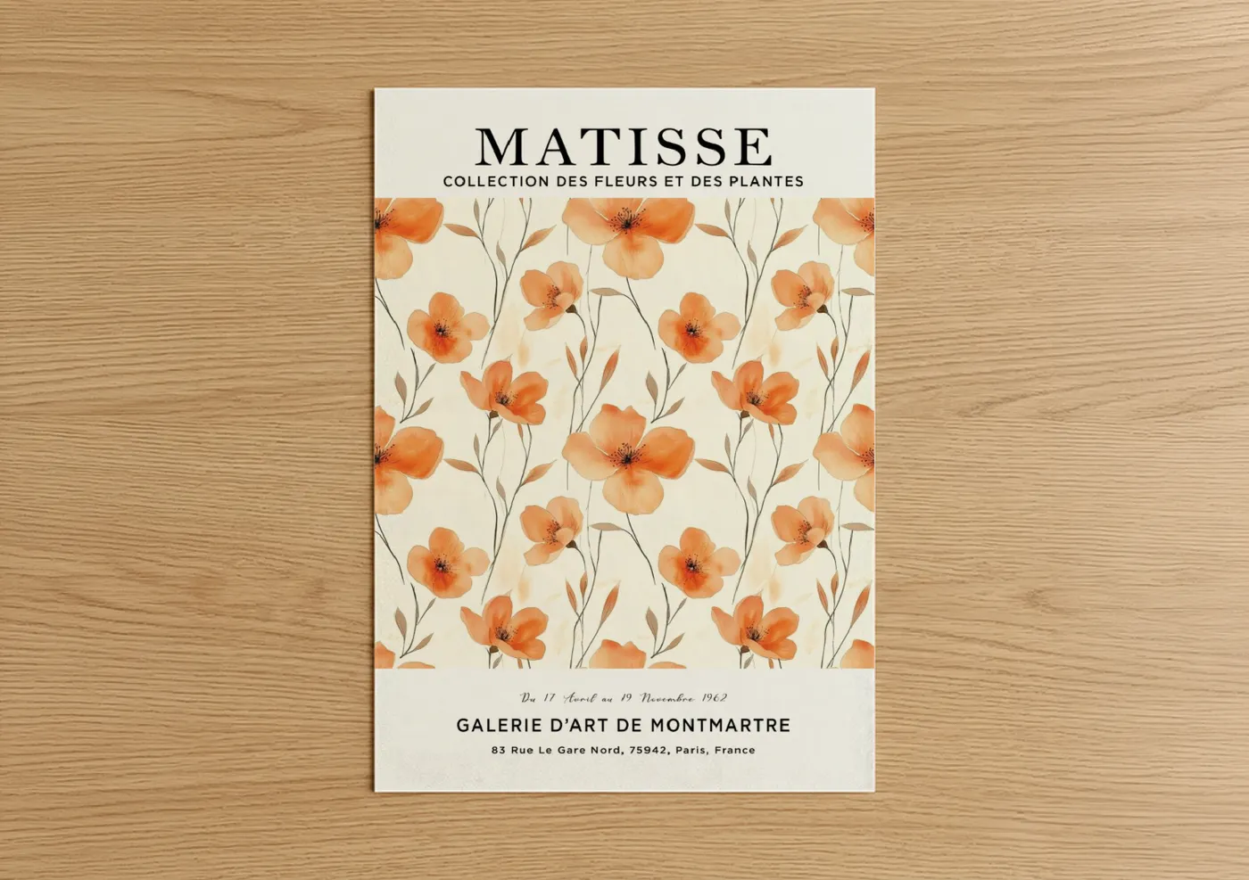 Matisse Poppies Watercolor Floral Wall Art