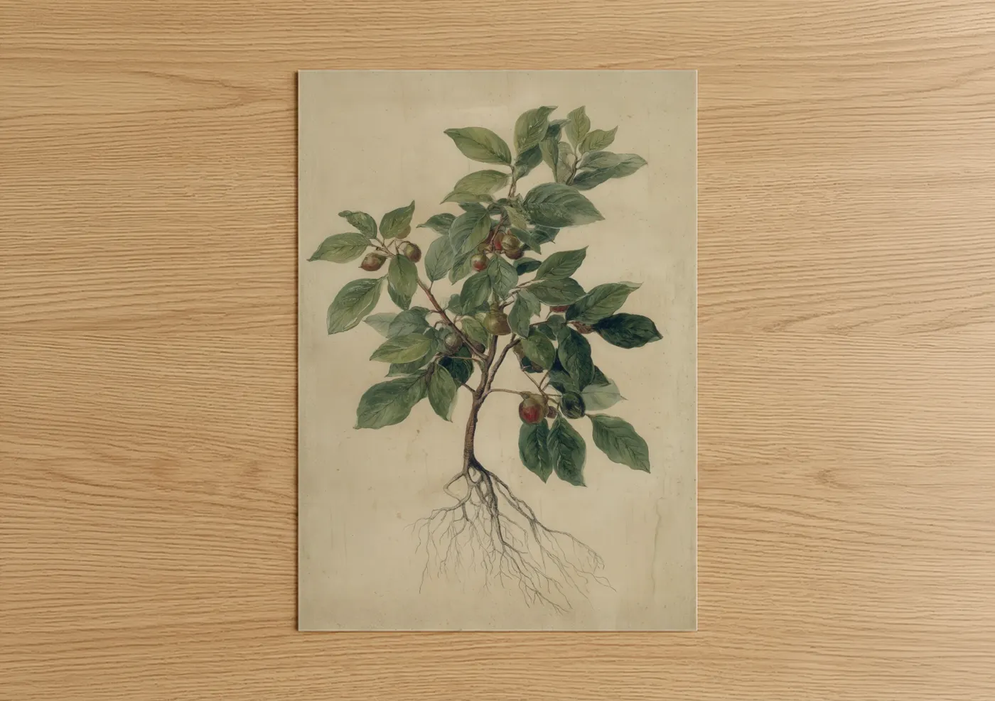 Rooted Banyan Tree Botanical Illustration Wall Art