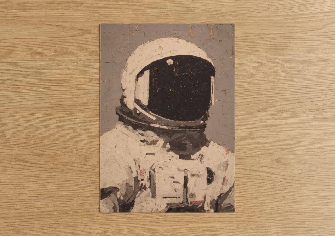 Astronaut Space Suit Portrait Minimalist Wall Art